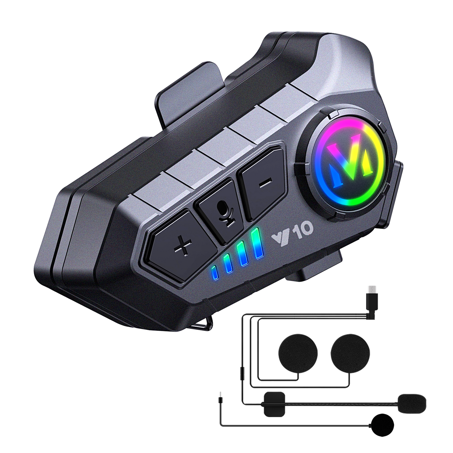 Motorcycle Bluetooth Headset Speaker Skiing Earphone Waterproof Bluetooth Helmet Headset with Noise Cancellation Ultra-Thin Wireless Bluetooth Headphones for All Helmets
