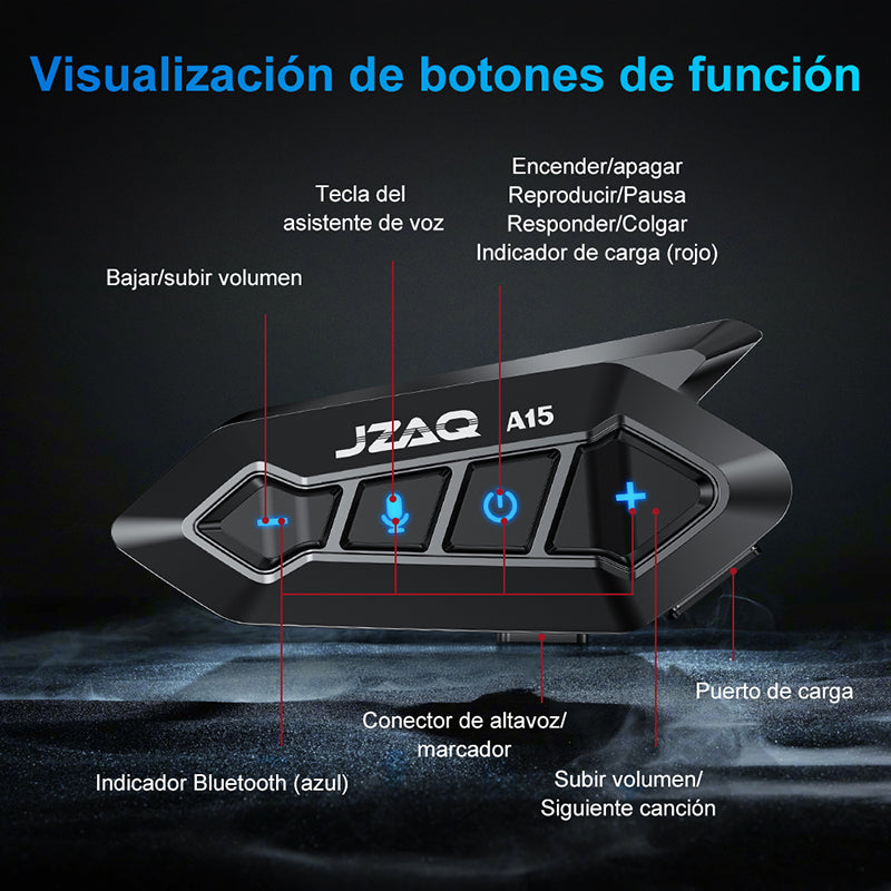 Intercomunicador Audífonos Para Casco De Motocicleta A15