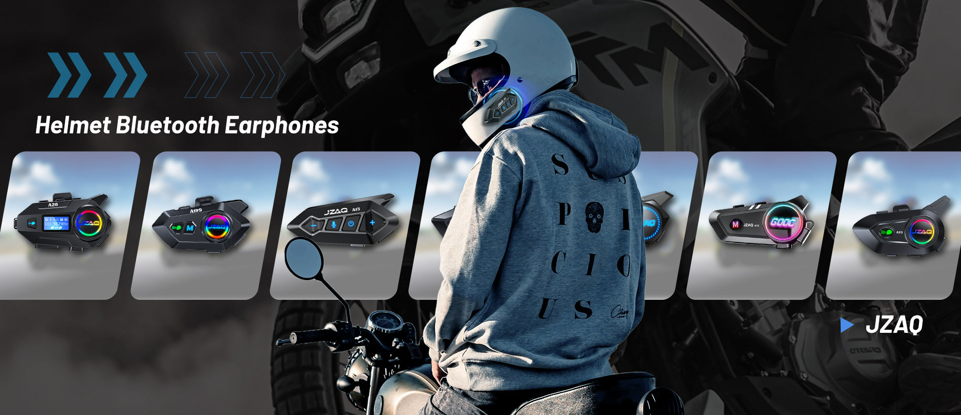 Motorcycle Helmet Helmet Headset & Helmet Bluetooth Intercom-JZAQ