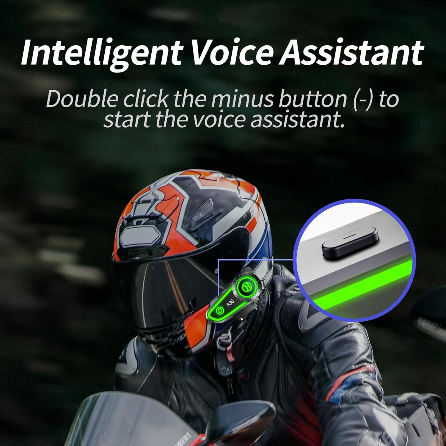 Motorcycle Helmet Speakers Helmet Bluetooth Headset Headphone 1200 mAh Battery