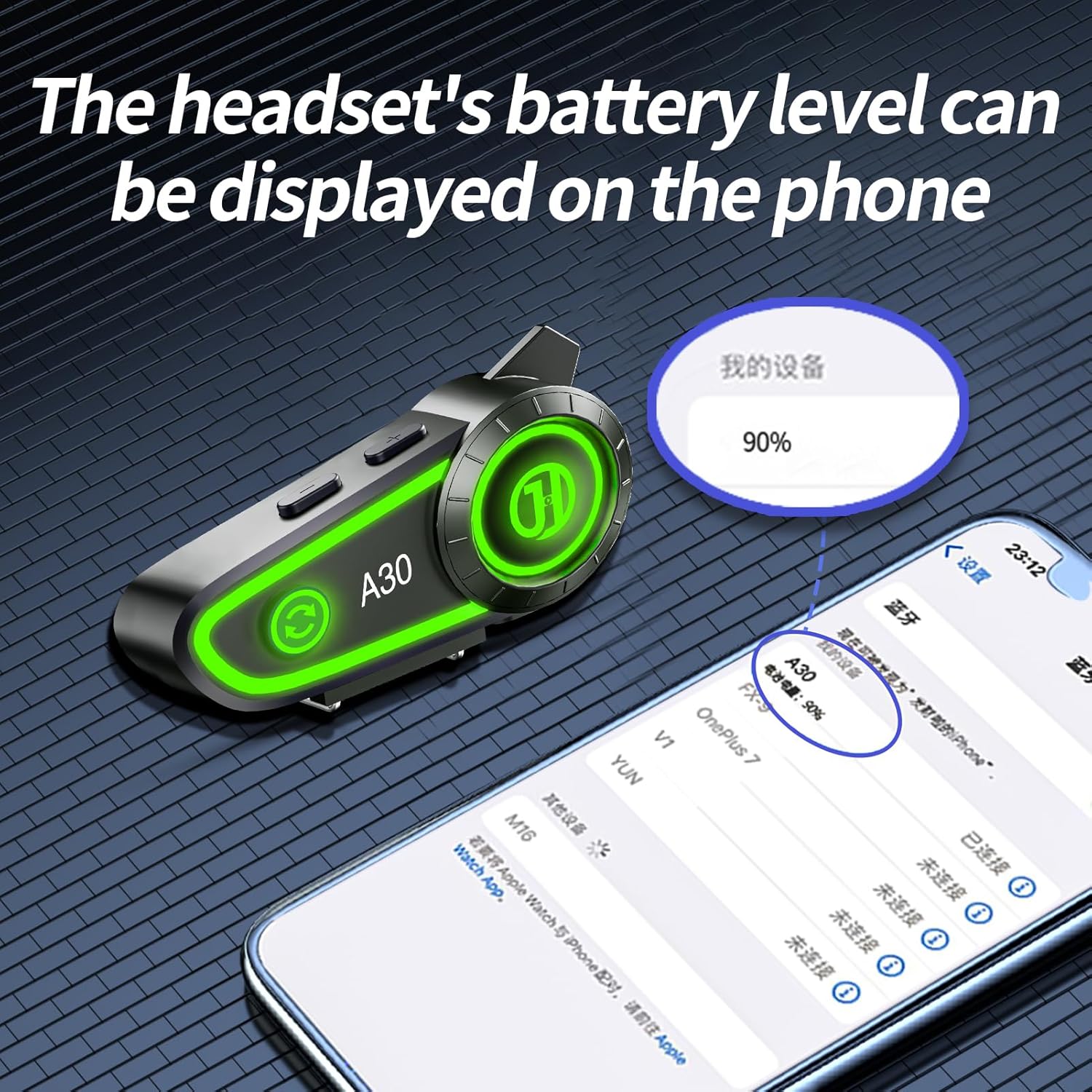 Motorcycle Helmet Speakers Helmet Bluetooth Headset Headphone 1200 mAh Battery