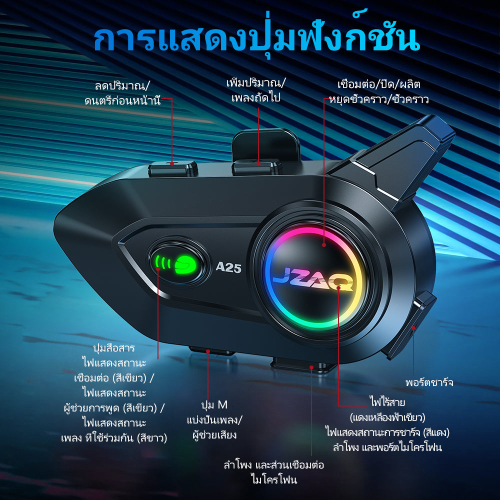 Motorcycle Helmet Helmet Headset & Helmet Bluetooth Intercom-JZAQ