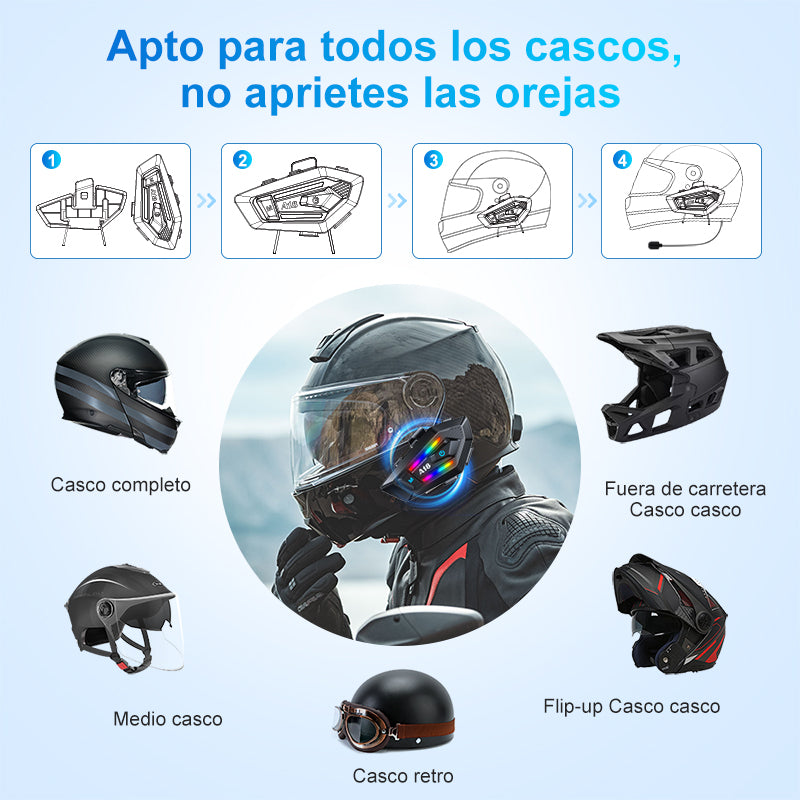 Intercomunicador Audifonos Bluetooth Para Casco De Moto A18