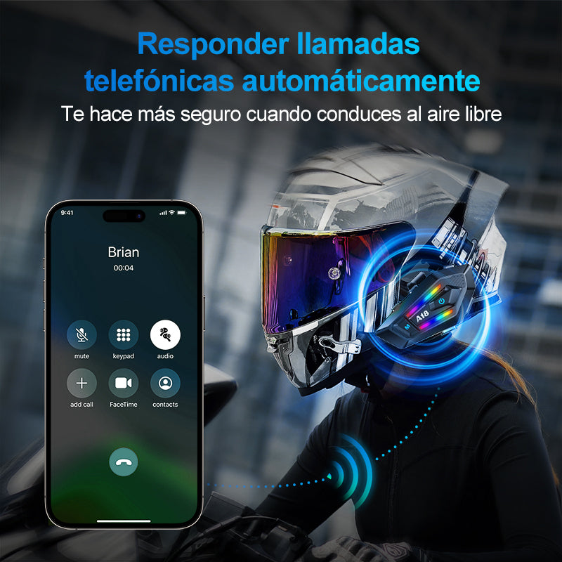 Intercomunicador Audifonos Bluetooth Para Casco De Moto A18