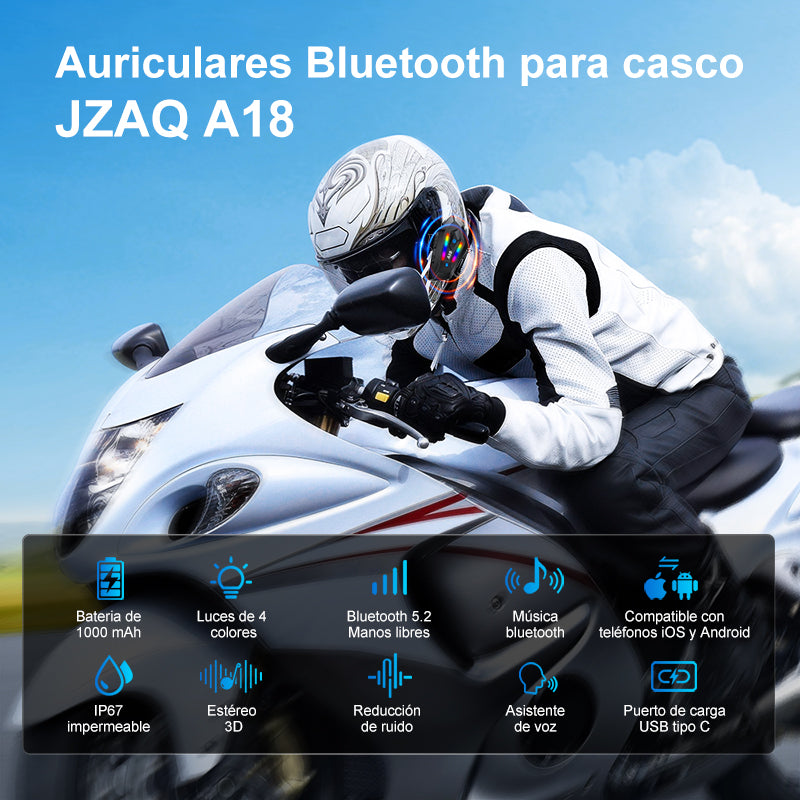 Intercomunicador Audifonos Bluetooth Para Casco De Moto A18