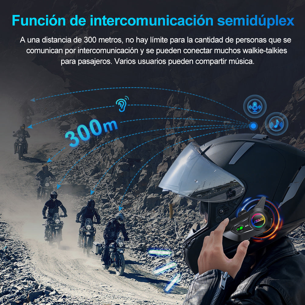 Intercomunicador Audífonos Para Casco De Motocicleta A25