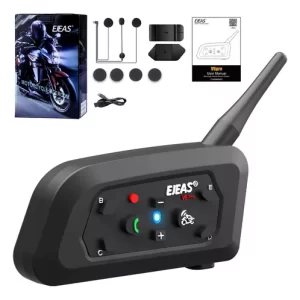 Intercomunicador Ejeas V6 Audifonos Para Casco Moto Ip67 1pc